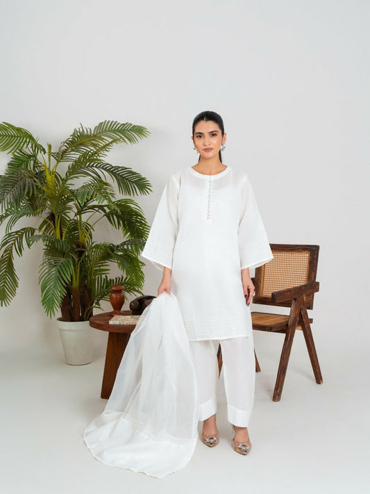 Stylish Collection Enchant Pret Cotton Stitched 3-Piece Suit-Hoor