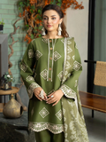 Panache Apparel Solid Story Cotton Lawn Embroidered Stitched Suit-Vana