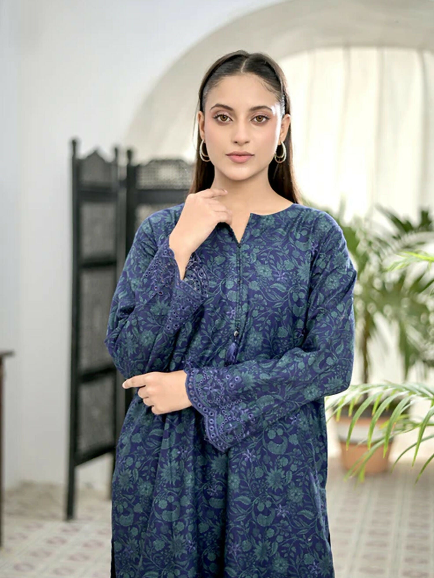 MAK Fashion Lawn Embroidered Co-Ord Set-Claret