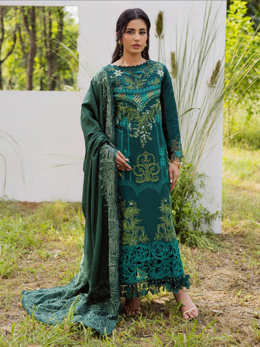 Parishay Winterwood Tales Khaddar Embroidered Unstitched 3-Piece Suit- WW - 08