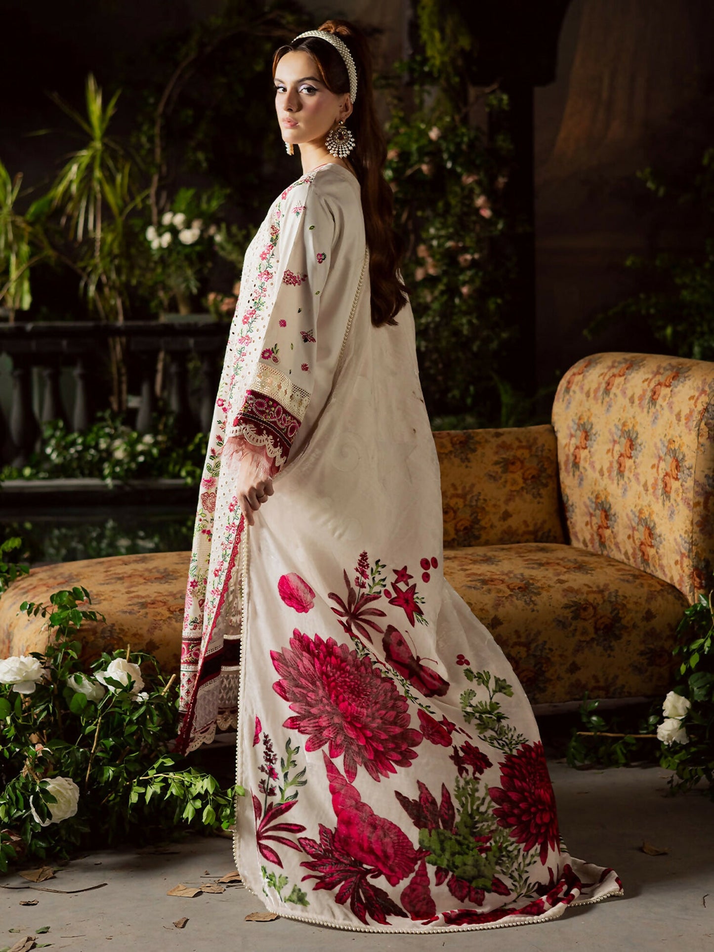 Mahnur Amelia Kotrai Embroidered Unstitched 3-Piece Suit-CK-002