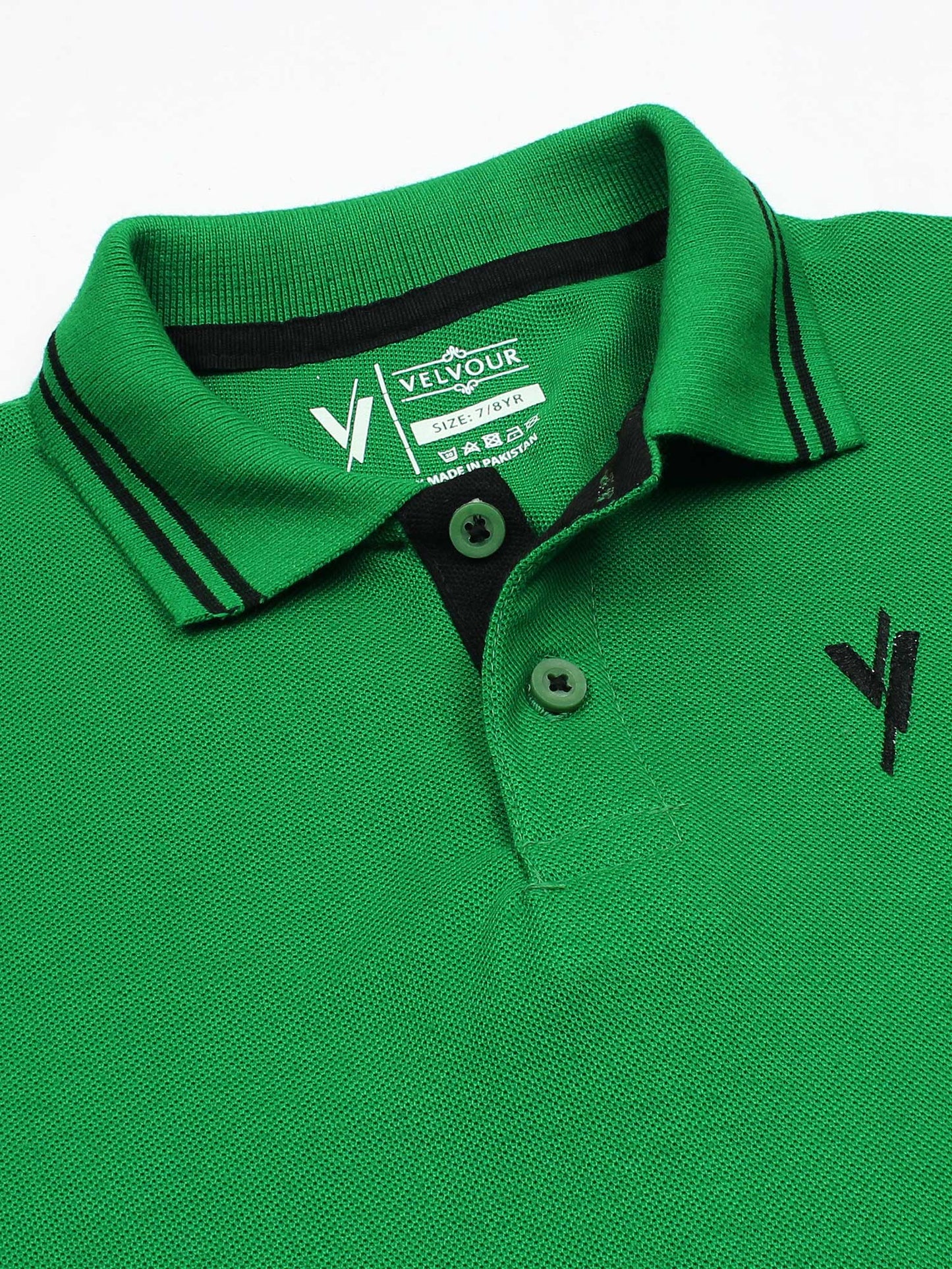 Velvour Boys Pique Tipping Collar Polo Shirt-VP11-J