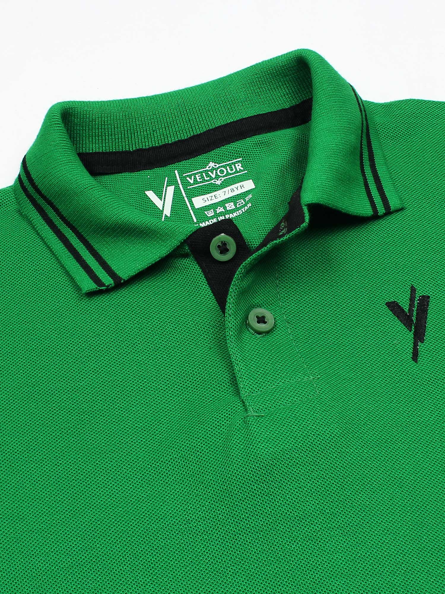 Velvour Boys Pique Tipping Collar Polo Shirt-VP11-J
