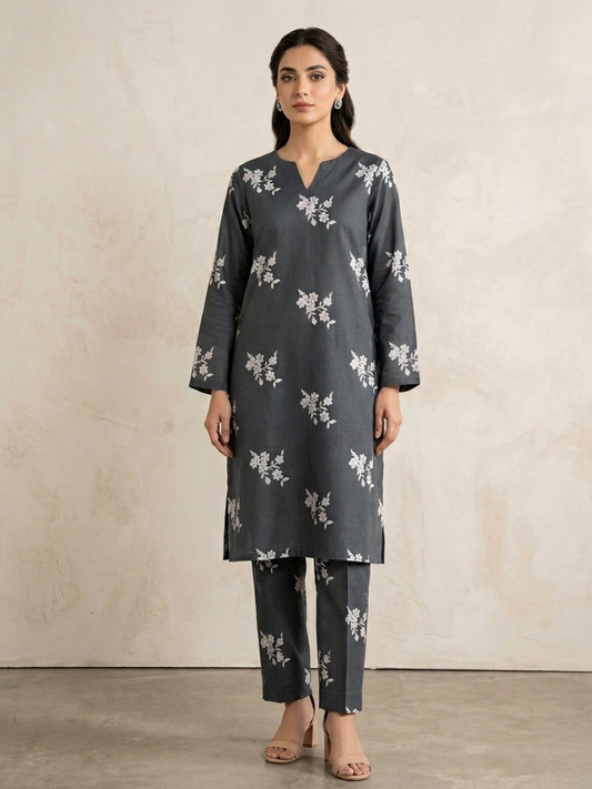 Grey Bin Shaukat Lawn Printed Unstitched 2-Piece Suit