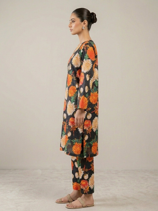 Multi Bin Shaukat Lawn Printed Unstitched 2-Piece Suit