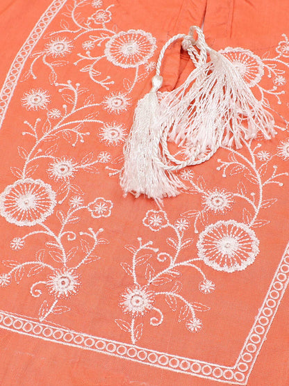 Velvour Girls Cotton Embroidered Stitched Kurti-VG58-A