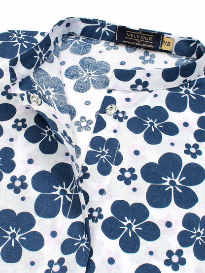 Velvour Girls Cotton Printed Co-Ord Set-VG144-B