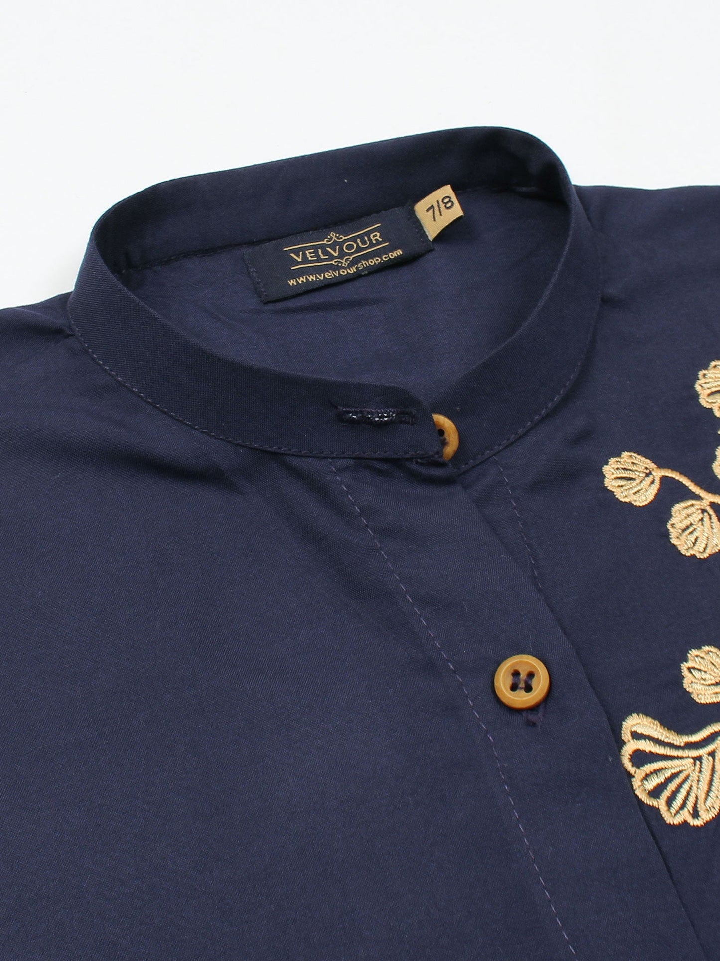 Velvour Girls Cotton Embroidered Stitched Tunic-VG120-B