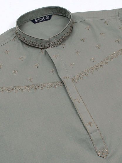 Velvour Boys Cotton Embroidered Stitched 2-Piece Suit-VB162-A