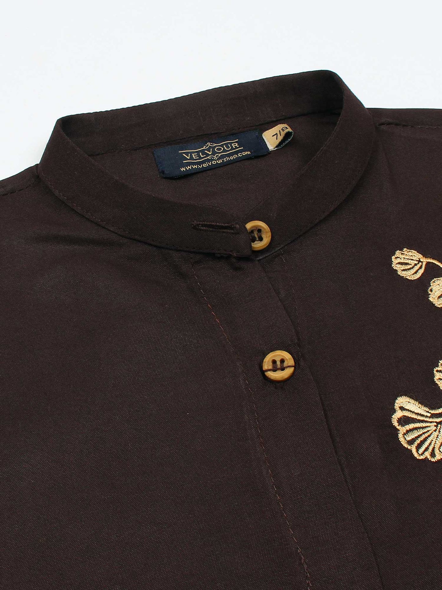 Velvour Girls Cotton Embroidered Stitched Tunic-VG120-A