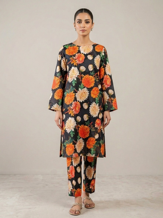 Multi Bin Shaukat Lawn Printed Unstitched 2-Piece Suit