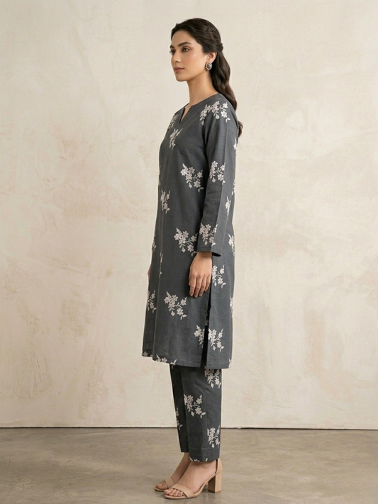 Grey Bin Shaukat Lawn Printed Unstitched 2-Piece Suit