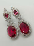 H&A Jewellery One Carat Semi-Precious Stone American Diamond Earrings