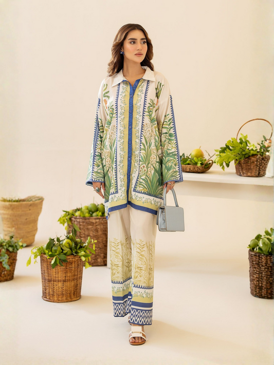 Panache Apparel Crepe De Luxe Crepe Printed Co-Ord Set-Ziva