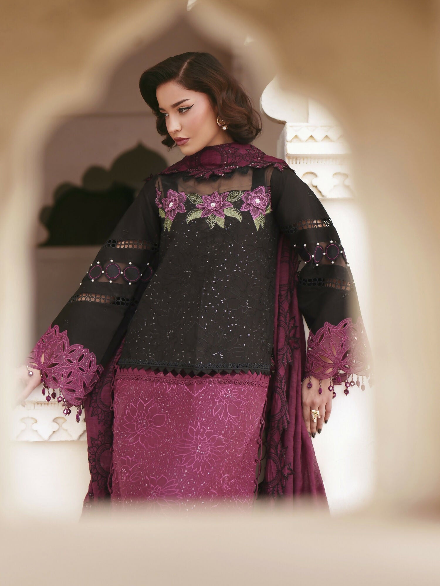 Parishay Shangrila Lawn Embroidered Unstitched 3-Piece Suit-SLA-02
