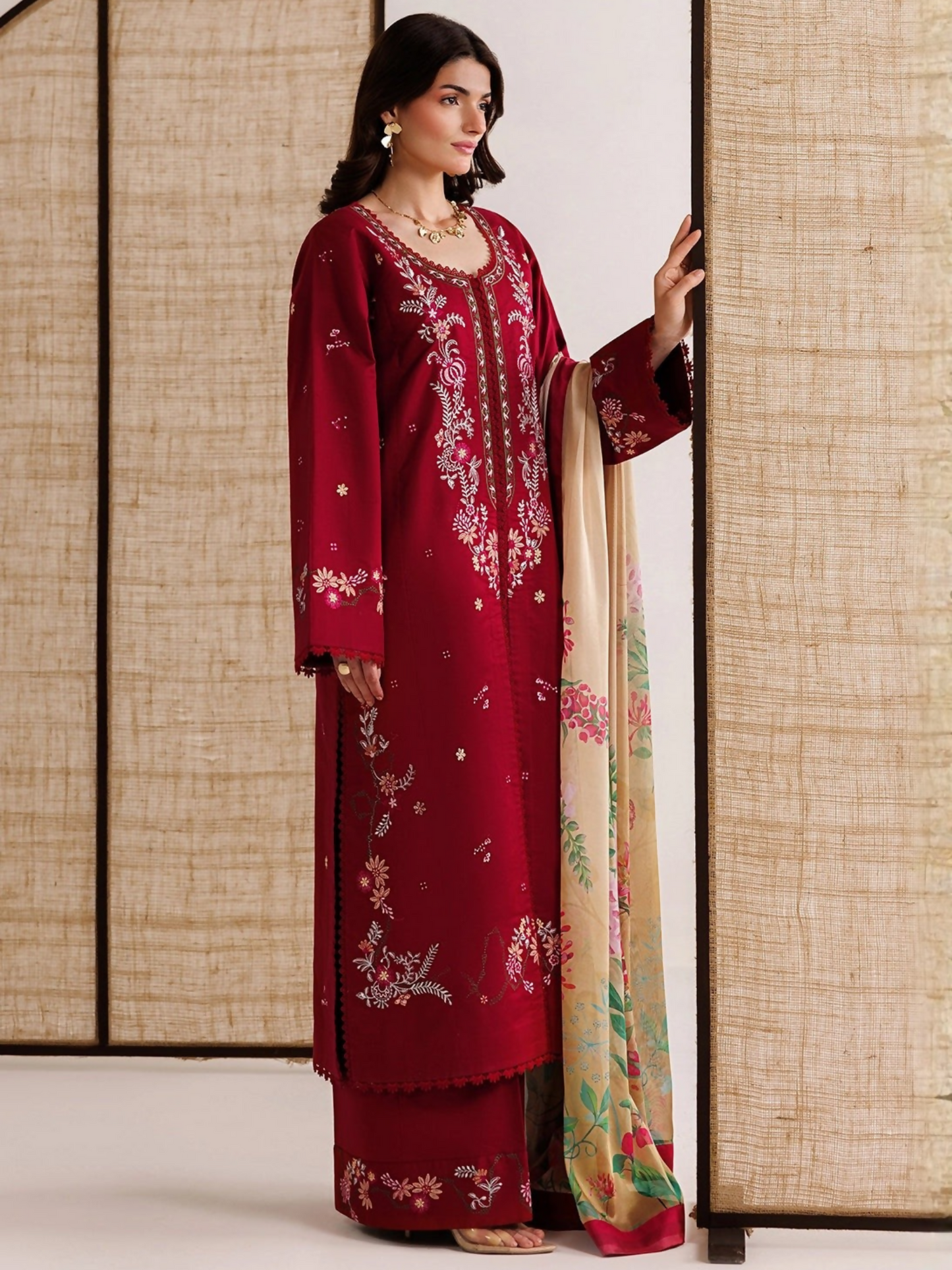 Panache Apparel Mistfall Vol II Cotton Embroidered Stitched Suit-Sorelle