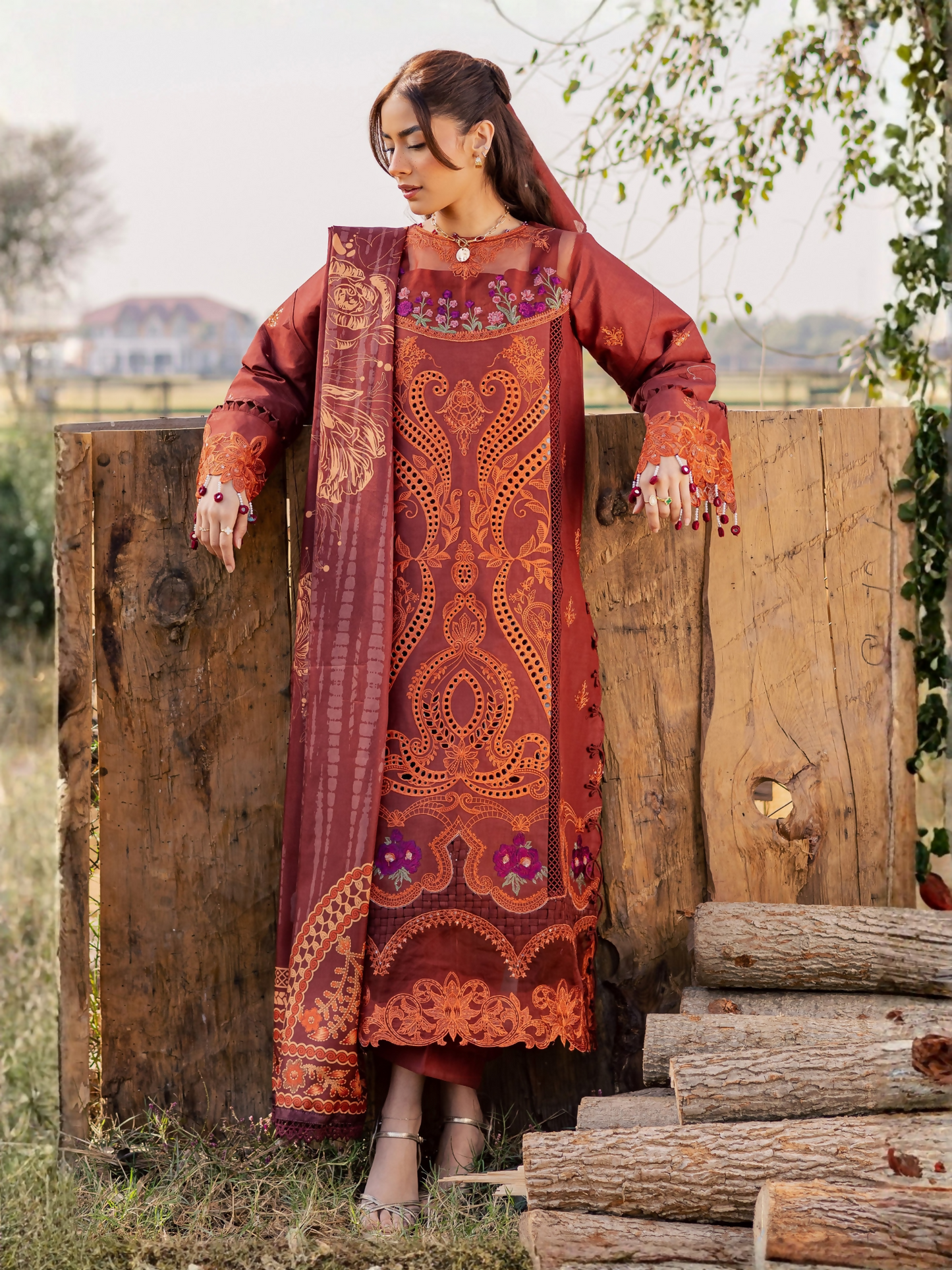 Parishay Summer Queen Vol 2 Lawn Embroidered Unstitched 3-Piece Suit-SQU-09