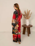 Stylish Collection Velvet Vogue Printed Co-Ord Set-Red Love