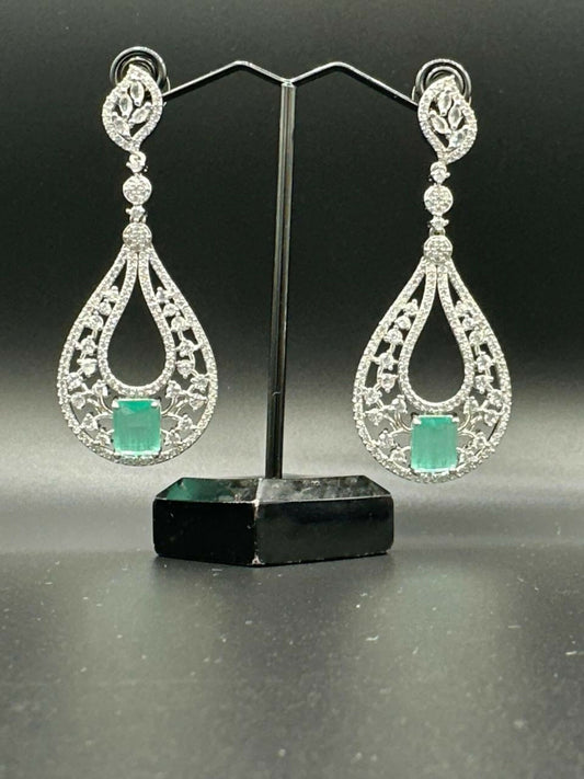 H&A Jewellery One Carat Silver Rhodium Plated Earrings