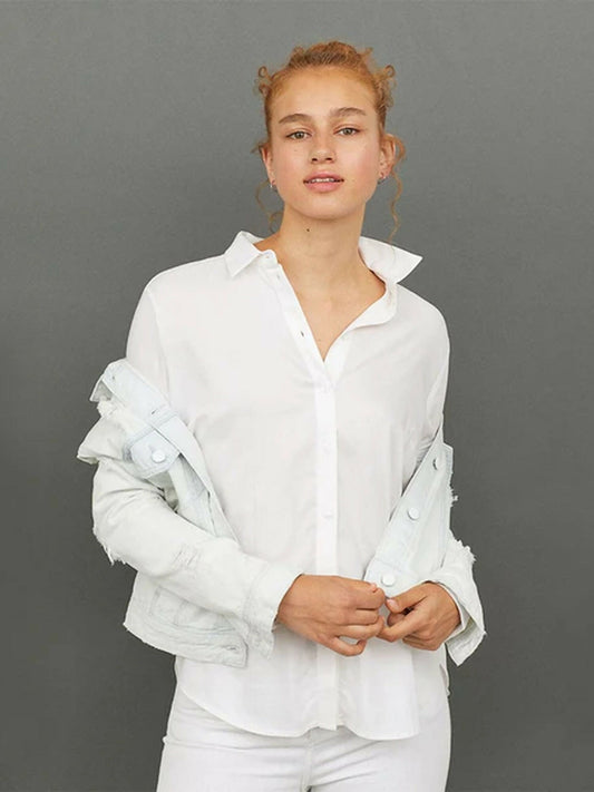 White Maroon Funky's Plain Casual shirt-8949