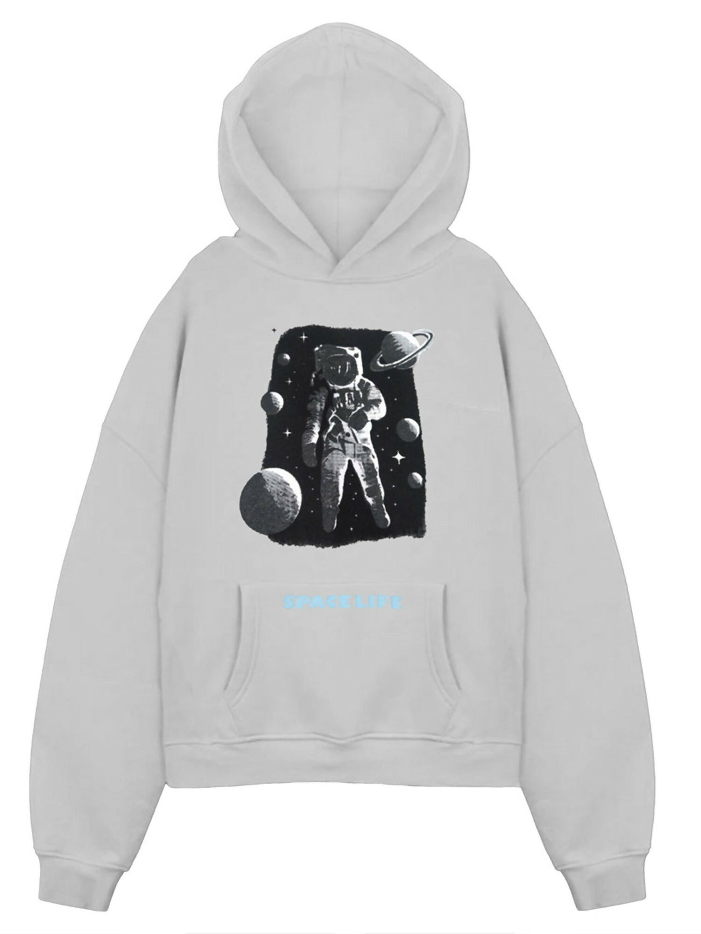 Jupiter Heavy GSM Space Life Puff Printed Oversized Hoodie-14833