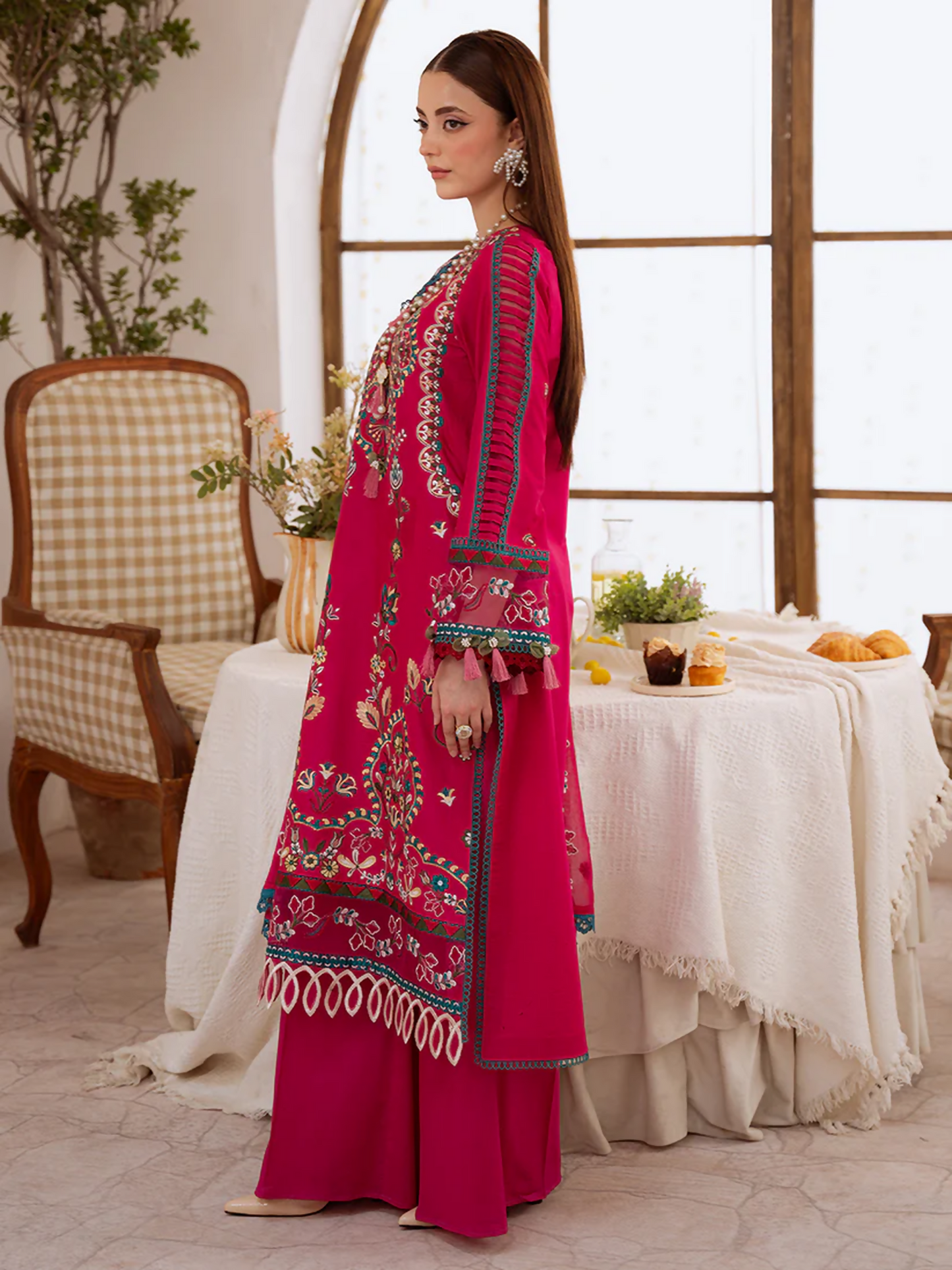 Mahnur Shanaya Lawn Embroidered Stitched 3-Piece Suit-SN-07