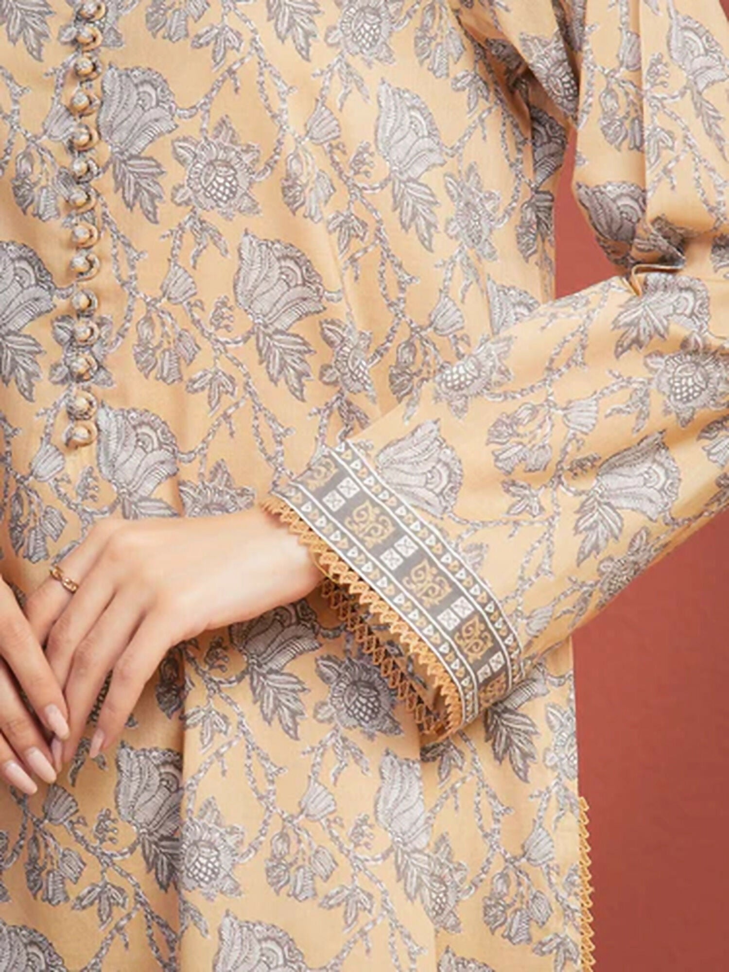 Edenrobe Allure Summer Lawn Printed Unstitched 3-Piece Suit-EWU5A1-35327