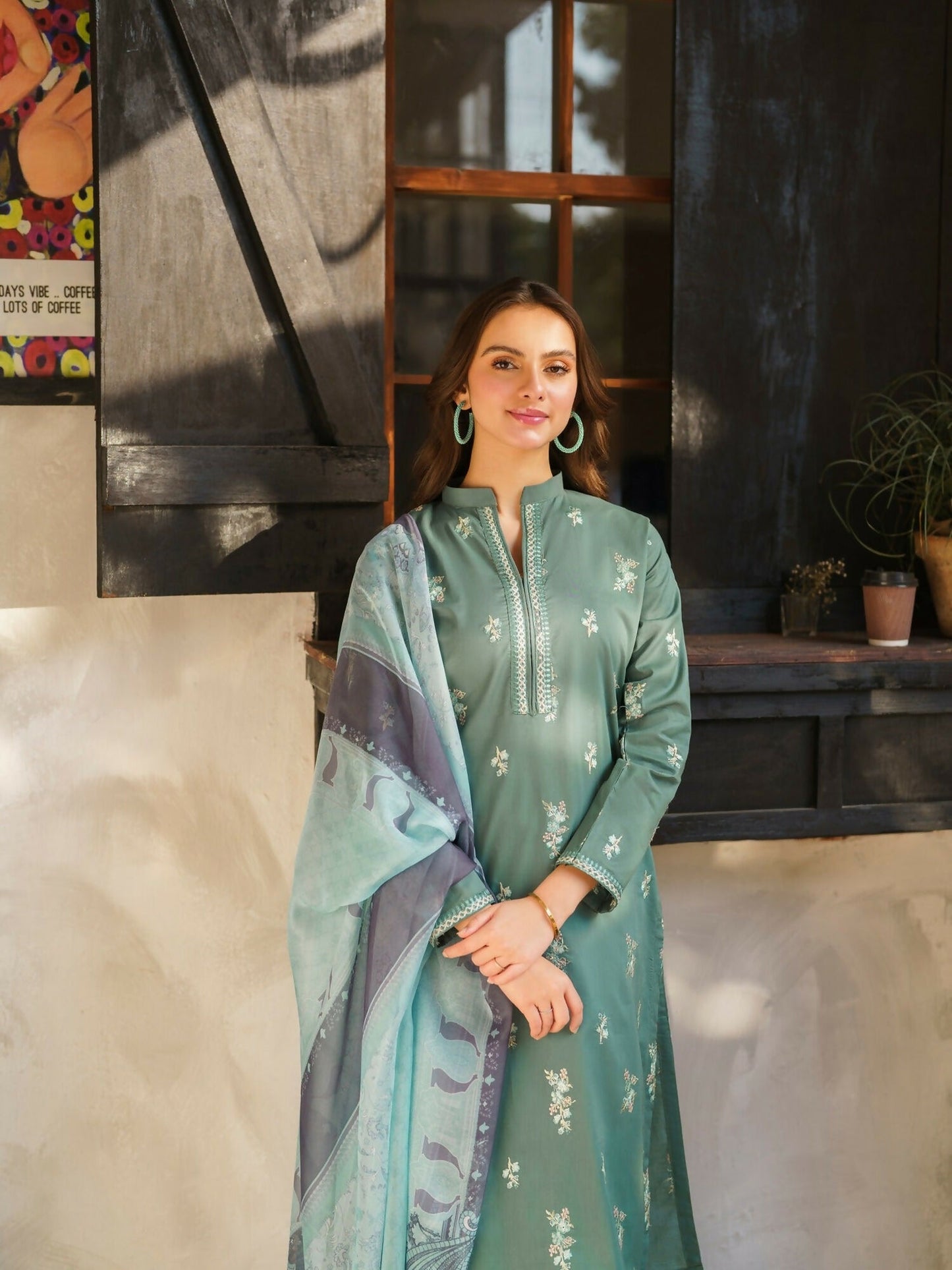 Panache Apparel Lawn Embroidered Stitched Suit-Hana