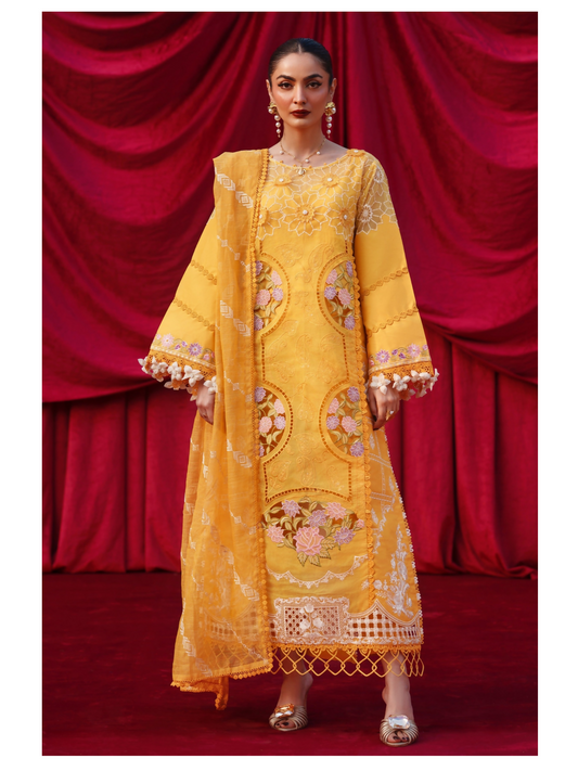 Parishay Summer Queen Lawn Embroidered Unstitched 3-Piece Suit-SQ-08