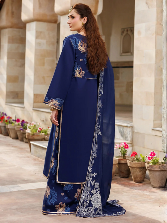 Blue Panache Apparel Noor Mahal Cotton Printed Stitched Suit-Nayirah