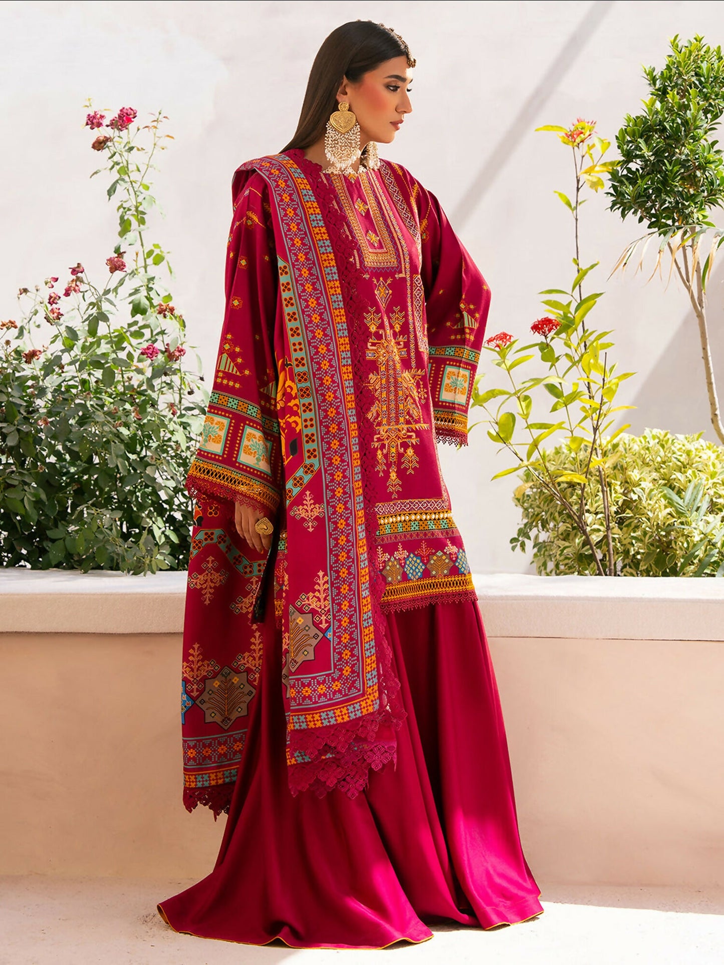 Binilyas Kotrai Embroidered Unstitched 3-Piece Suit-792 -B