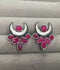H&A Jewellery Crescent Moon Pink Stone Stud Earrings