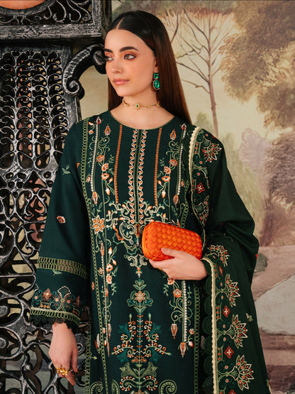 Mahnur Secret Garden Karandi Embroidered Unstitched 3-Piece Suit–SG-007