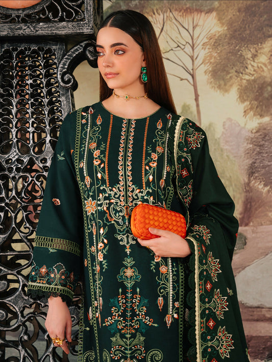 Mahnur Secret Garden Karandi Embroidered Unstitched 3-Piece Suit–SG-007