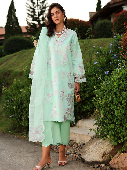 Rang Rasiya Florence Summer Edit'26 Lawn Embroidered Unstitched 3-Piece Suit-Haniya
