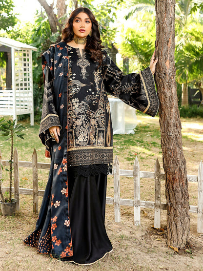 Binilyas Kotail Embroidered Unstitched 3-Piece Suit-766-A