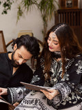 Mahnur Gulzar Viscose Embroidered Unstitched 3-Piece Suit - G - 04