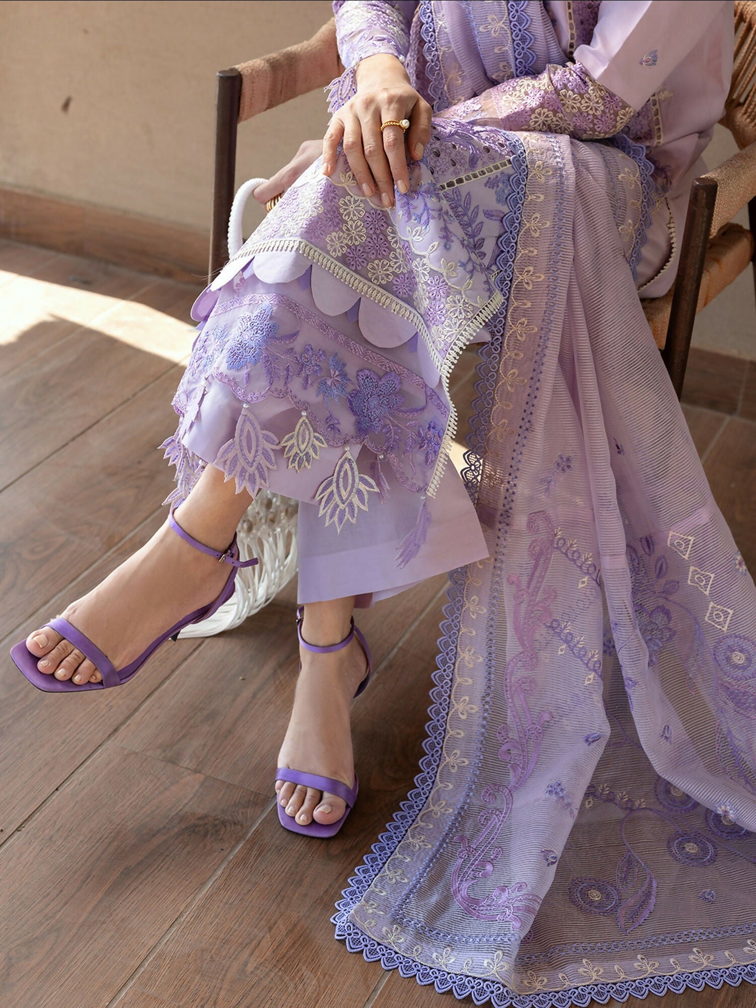 Mahnur Sirene Luxury Lawn'26 Embroidered Stitched 3-Piece Suit-S-07