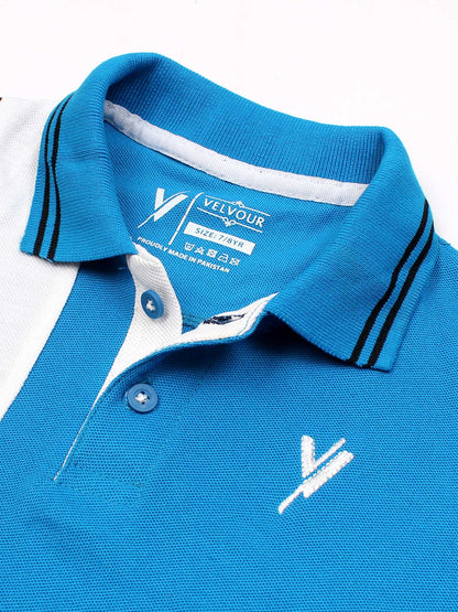 Velvour Boys Pique Tipping Collar Polo Shirt-VP12-G