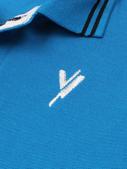 Velvour Boys Pique Tipping Collar Polo Shirt-VP12-G