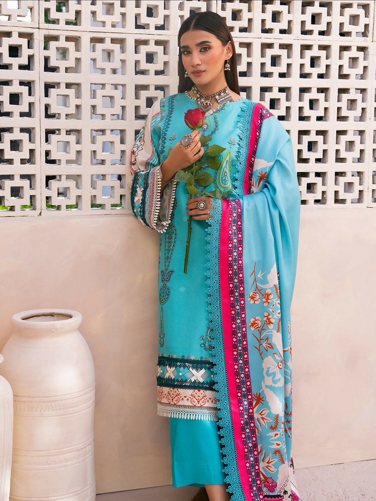 Binilyas Kotrai Embroidered Unstitched 3-Piece Suit-791-A