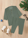 Velvour Boys Cotton Embroidered Stitched Kurta Pajama-VK011