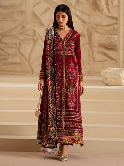 Binilyas Saqqara Kotrai Embroidered Stitched 3-Piece Suit-165-A