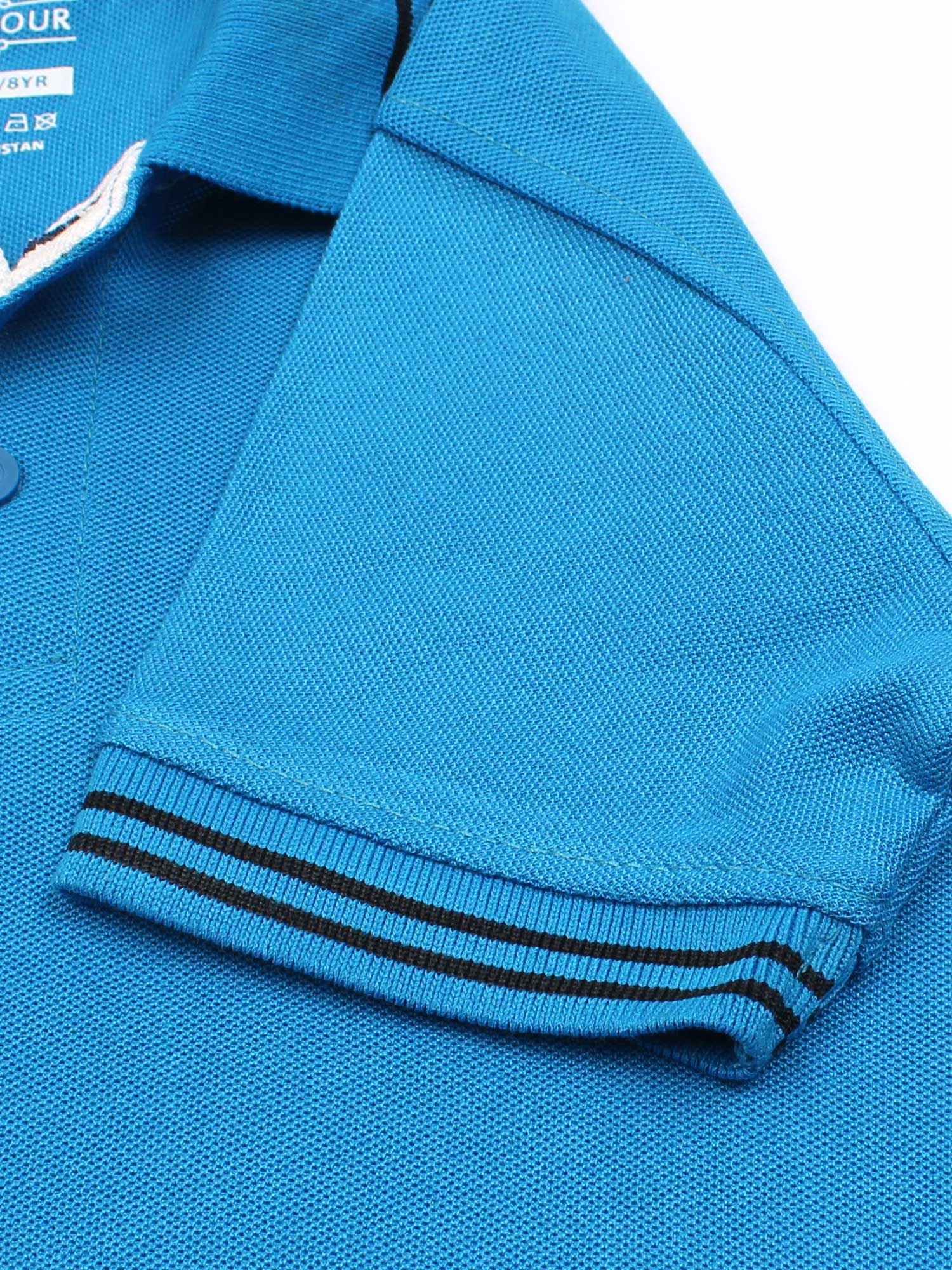 Velvour Boys Pique Tipping Collar Polo Shirt-VP12-G