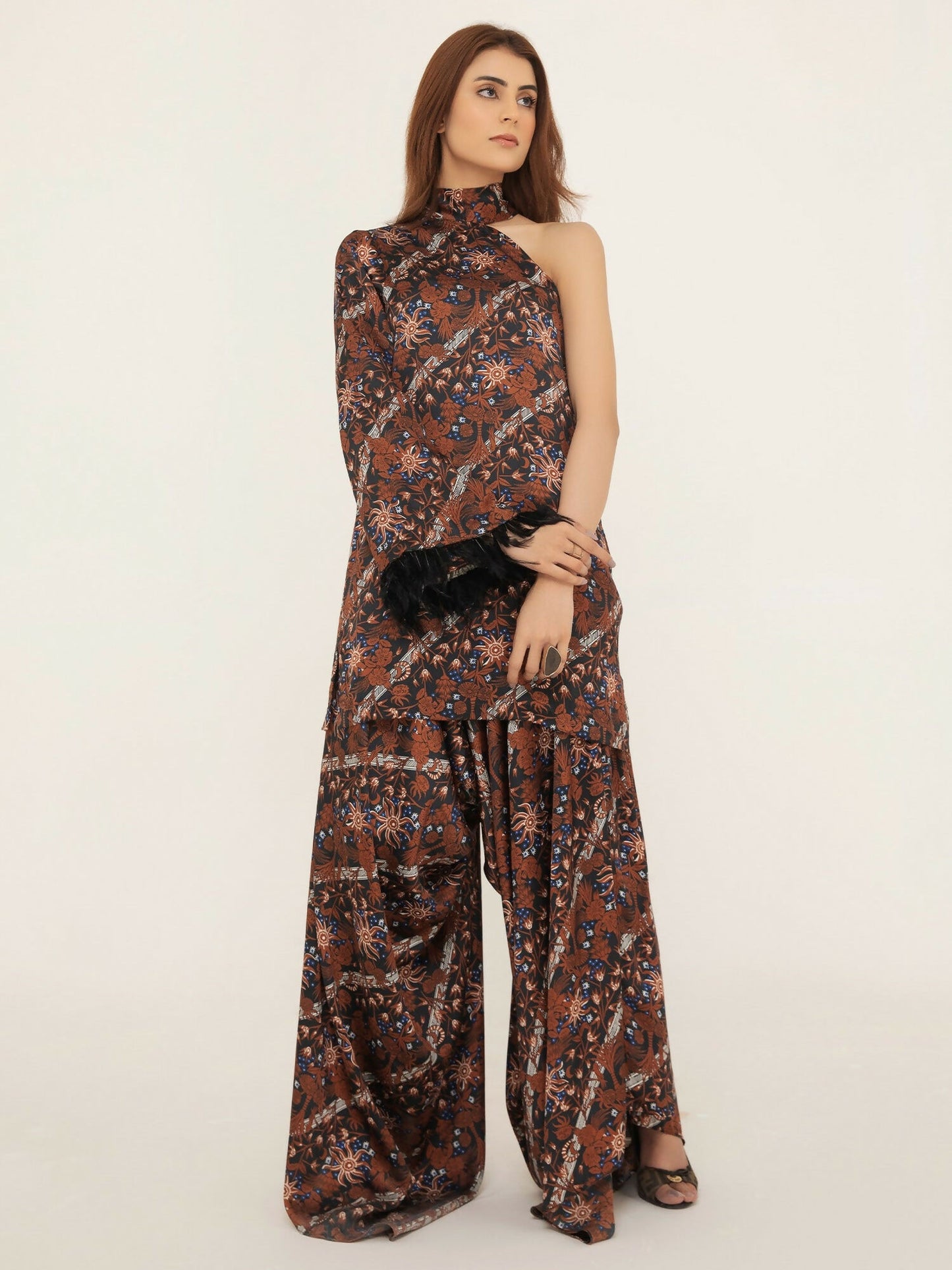 Shiza Hassan SH West Blended Silk Printed Co-Ord Set-Hazel