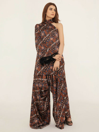 Shiza Hassan SH West Blended Silk Printed Co-Ord Set-Hazel