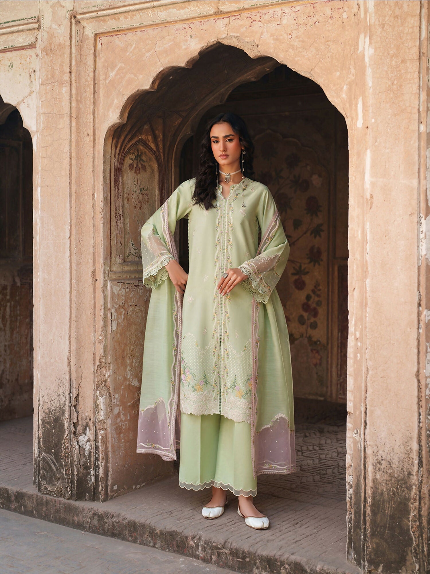Binilyas Suroor Eid Pret'26 Lawn Embroidered Stitched 3-Piece Suit-243-A
