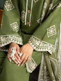 Panache Apparel Solid Story Cotton Lawn Embroidered Stitched Suit-Vana