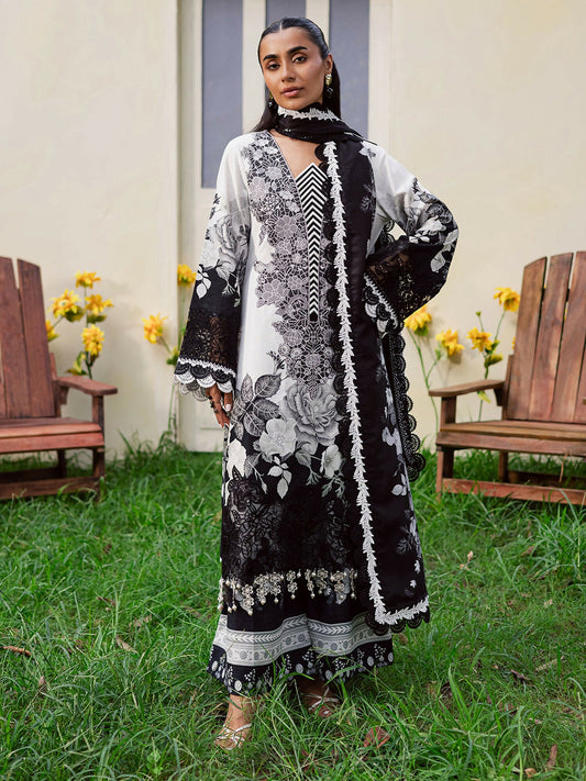 Mahnur Gardenia Khaddar Embroidered Unstitched 3-Piece Suit-GR-05
