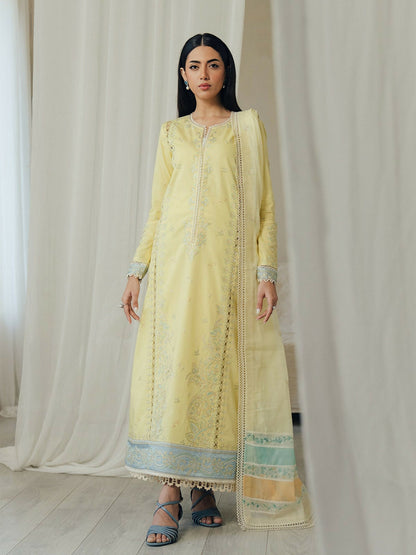 Afrozeh Day Break'26 Lawn Embroidered Unstitched 3-Piece Suit-Dayglow